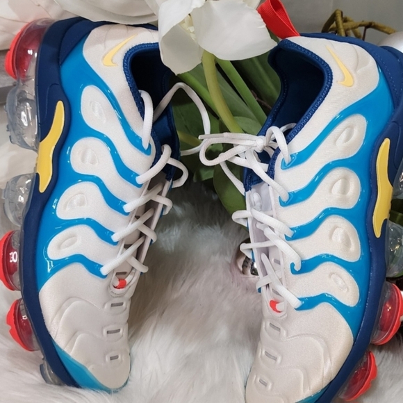 Nike Other - Nike Air VaporMax Plus Industrial Blue Citron Pulse White FJ3999-100 Mens 9.5 Ne